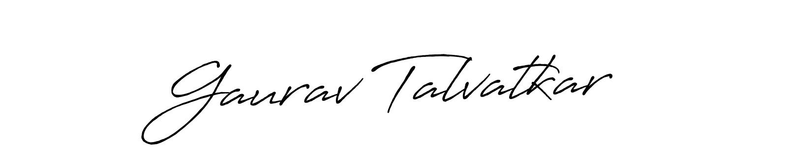 Create a beautiful signature design for name Gaurav Talvatkar. With this signature (Antro_Vectra_Bolder) fonts, you can make a handwritten signature for free. Gaurav Talvatkar signature style 7 images and pictures png