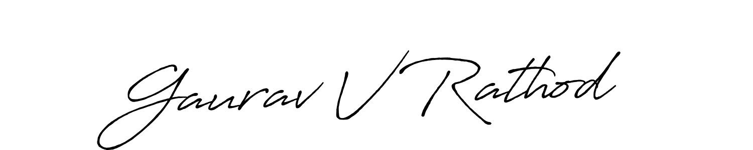 if you are searching for the best signature style for your name Gaurav V Rathod. so please give up your signature search. here we have designed multiple signature styles  using Antro_Vectra_Bolder. Gaurav V Rathod signature style 7 images and pictures png