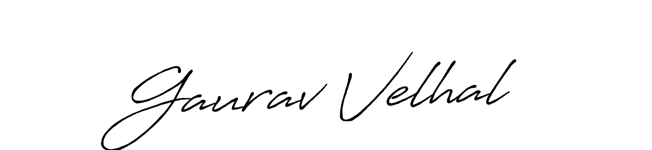 How to make Gaurav Velhal signature? Antro_Vectra_Bolder is a professional autograph style. Create handwritten signature for Gaurav Velhal name. Gaurav Velhal signature style 7 images and pictures png