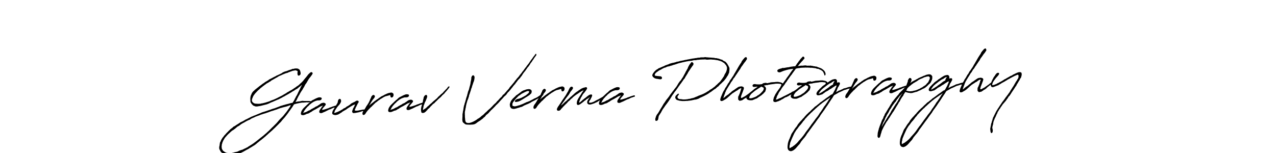 Create a beautiful signature design for name Gaurav Verma Photograpghy. With this signature (Antro_Vectra_Bolder) fonts, you can make a handwritten signature for free. Gaurav Verma Photograpghy signature style 7 images and pictures png