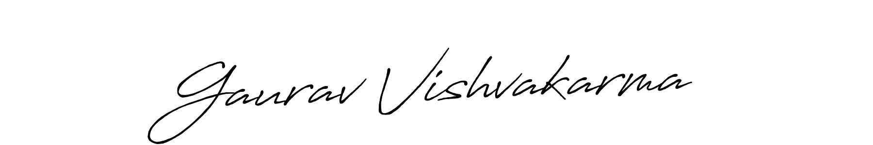 Also we have Gaurav Vishvakarma name is the best signature style. Create professional handwritten signature collection using Antro_Vectra_Bolder autograph style. Gaurav Vishvakarma signature style 7 images and pictures png