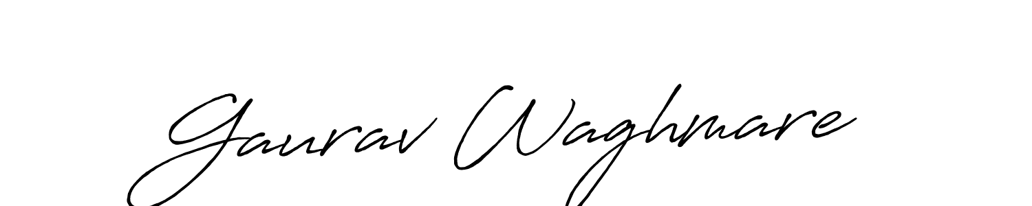 Gaurav Waghmare stylish signature style. Best Handwritten Sign (Antro_Vectra_Bolder) for my name. Handwritten Signature Collection Ideas for my name Gaurav Waghmare. Gaurav Waghmare signature style 7 images and pictures png