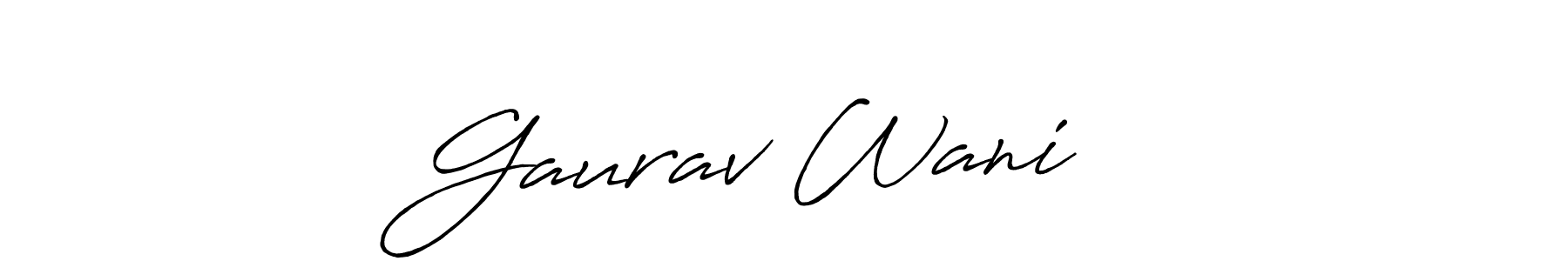 This is the best signature style for the Gaurav Wani ❤️ name. Also you like these signature font (Antro_Vectra_Bolder). Mix name signature. Gaurav Wani ❤️ signature style 7 images and pictures png