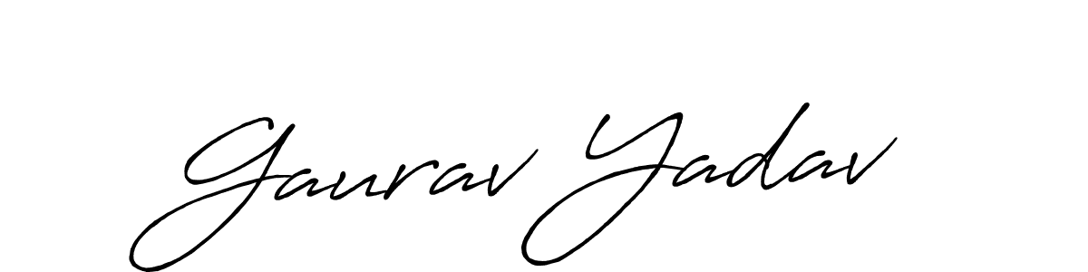 Antro_Vectra_Bolder is a professional signature style that is perfect for those who want to add a touch of class to their signature. It is also a great choice for those who want to make their signature more unique. Get Gaurav Yadav name to fancy signature for free. Gaurav Yadav signature style 7 images and pictures png