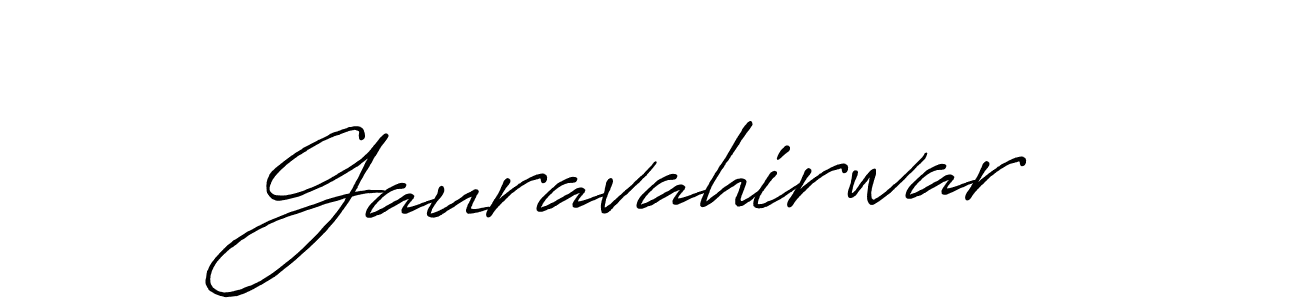 Use a signature maker to create a handwritten signature online. With this signature software, you can design (Antro_Vectra_Bolder) your own signature for name Gauravahirwar. Gauravahirwar signature style 7 images and pictures png
