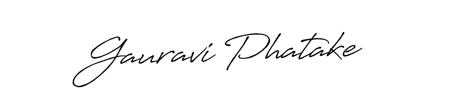 Make a beautiful signature design for name Gauravi Phatake. With this signature (Antro_Vectra_Bolder) style, you can create a handwritten signature for free. Gauravi Phatake signature style 7 images and pictures png
