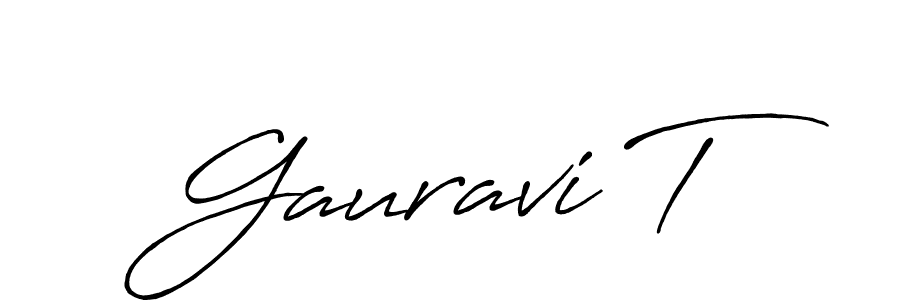 Gauravi T stylish signature style. Best Handwritten Sign (Antro_Vectra_Bolder) for my name. Handwritten Signature Collection Ideas for my name Gauravi T. Gauravi T signature style 7 images and pictures png