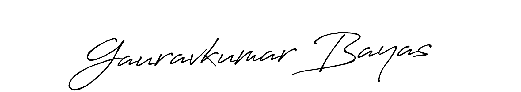 How to make Gauravkumar Bayas name signature. Use Antro_Vectra_Bolder style for creating short signs online. This is the latest handwritten sign. Gauravkumar Bayas signature style 7 images and pictures png