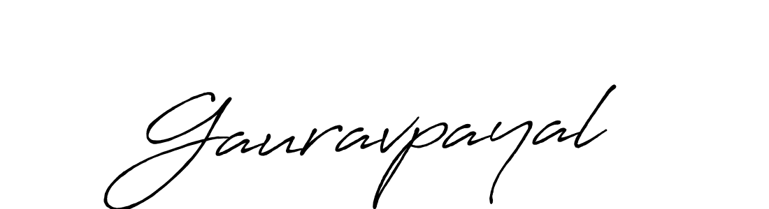 Create a beautiful signature design for name Gauravpayal. With this signature (Antro_Vectra_Bolder) fonts, you can make a handwritten signature for free. Gauravpayal signature style 7 images and pictures png