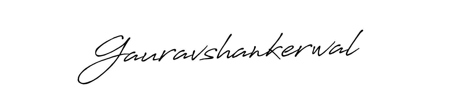 Create a beautiful signature design for name Gauravshankerwal. With this signature (Antro_Vectra_Bolder) fonts, you can make a handwritten signature for free. Gauravshankerwal signature style 7 images and pictures png