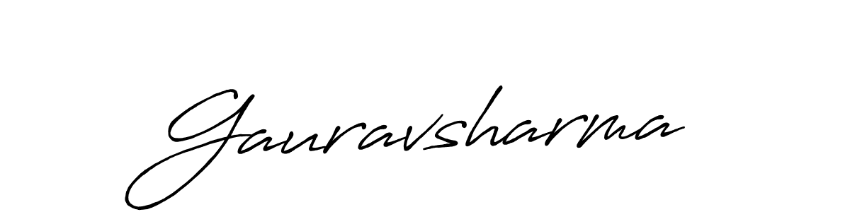 Make a beautiful signature design for name Gauravsharma. With this signature (Antro_Vectra_Bolder) style, you can create a handwritten signature for free. Gauravsharma signature style 7 images and pictures png
