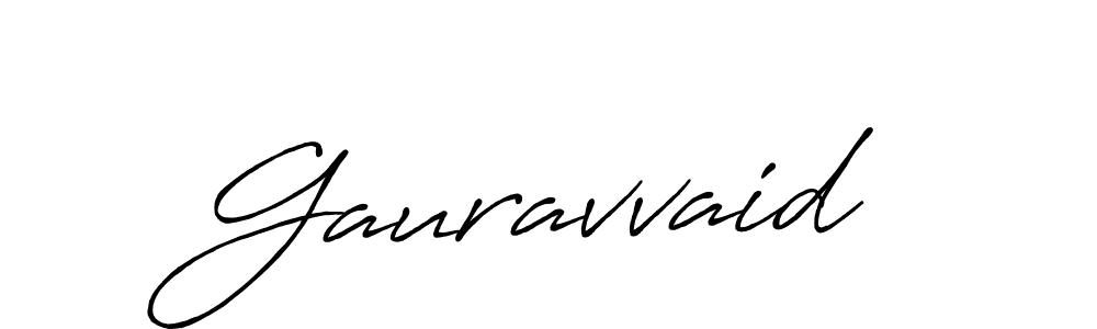 How to make Gauravvaid name signature. Use Antro_Vectra_Bolder style for creating short signs online. This is the latest handwritten sign. Gauravvaid signature style 7 images and pictures png