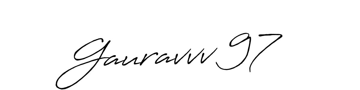 Design your own signature with our free online signature maker. With this signature software, you can create a handwritten (Antro_Vectra_Bolder) signature for name Gauravvv 97 . Gauravvv 97  signature style 7 images and pictures png