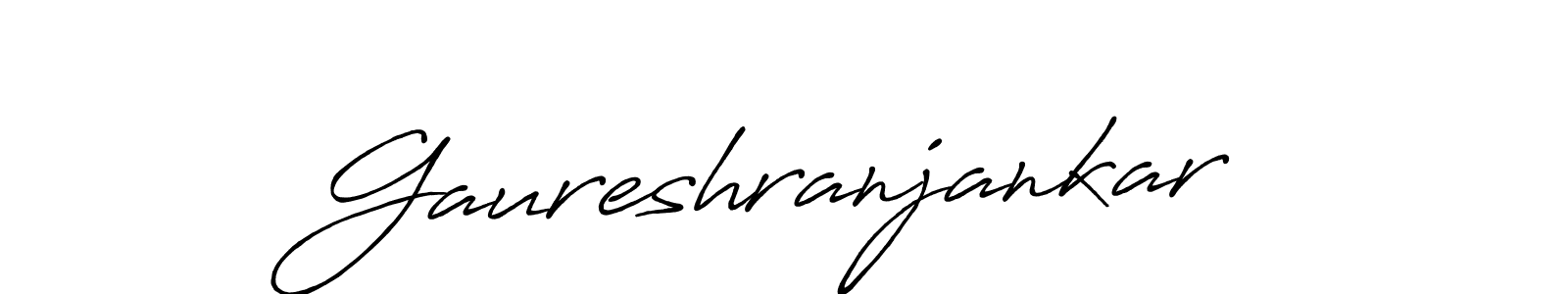 Use a signature maker to create a handwritten signature online. With this signature software, you can design (Antro_Vectra_Bolder) your own signature for name Gaureshranjankar. Gaureshranjankar signature style 7 images and pictures png