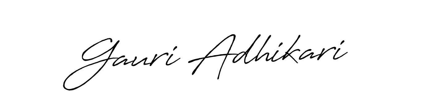 Here are the top 10 professional signature styles for the name Gauri Adhikari. These are the best autograph styles you can use for your name. Gauri Adhikari signature style 7 images and pictures png