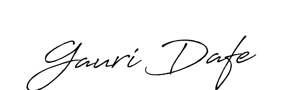 How to make Gauri Dafe name signature. Use Antro_Vectra_Bolder style for creating short signs online. This is the latest handwritten sign. Gauri Dafe signature style 7 images and pictures png