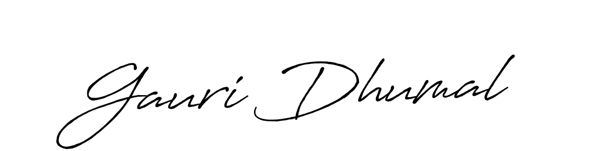 Here are the top 10 professional signature styles for the name Gauri Dhumal. These are the best autograph styles you can use for your name. Gauri Dhumal signature style 7 images and pictures png