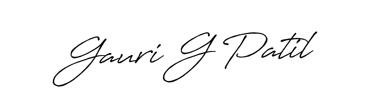 Use a signature maker to create a handwritten signature online. With this signature software, you can design (Antro_Vectra_Bolder) your own signature for name Gauri G Patil. Gauri G Patil signature style 7 images and pictures png