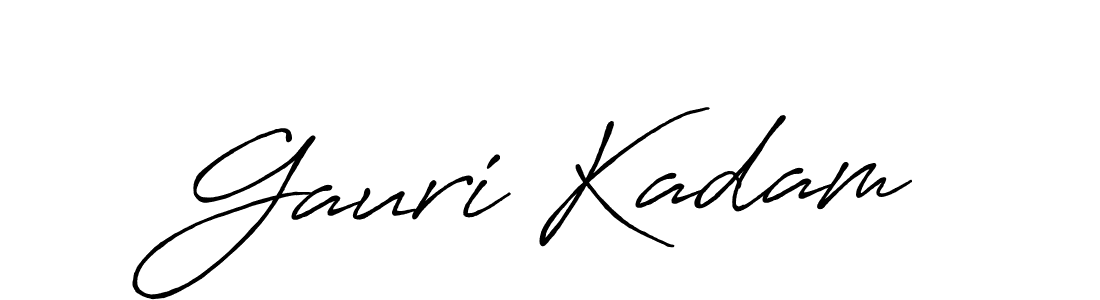 How to make Gauri Kadam name signature. Use Antro_Vectra_Bolder style for creating short signs online. This is the latest handwritten sign. Gauri Kadam signature style 7 images and pictures png