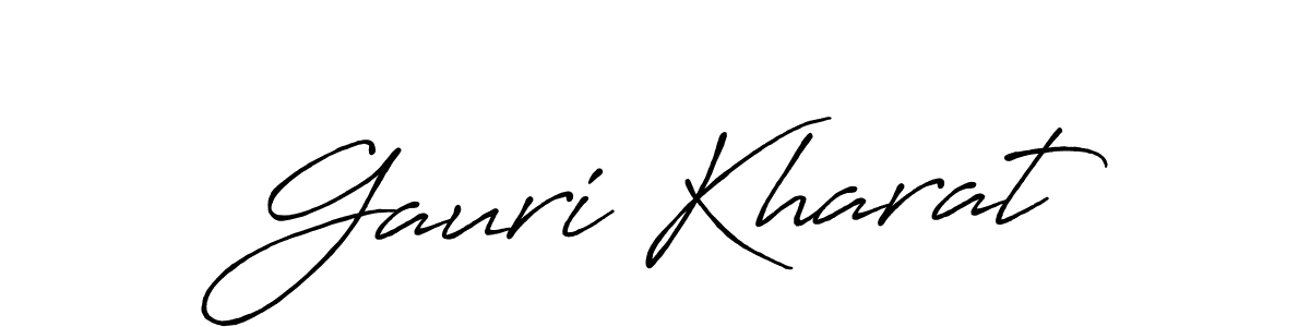 How to make Gauri Kharat signature? Antro_Vectra_Bolder is a professional autograph style. Create handwritten signature for Gauri Kharat name. Gauri Kharat signature style 7 images and pictures png