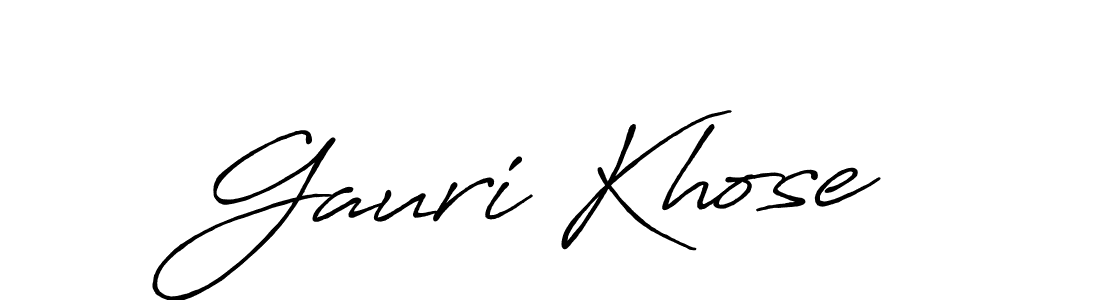 Also we have Gauri Khose name is the best signature style. Create professional handwritten signature collection using Antro_Vectra_Bolder autograph style. Gauri Khose signature style 7 images and pictures png