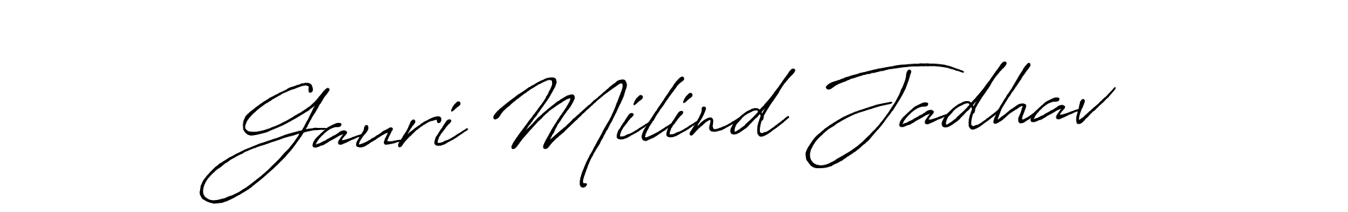 Once you've used our free online signature maker to create your best signature Antro_Vectra_Bolder style, it's time to enjoy all of the benefits that Gauri Milind Jadhav name signing documents. Gauri Milind Jadhav signature style 7 images and pictures png