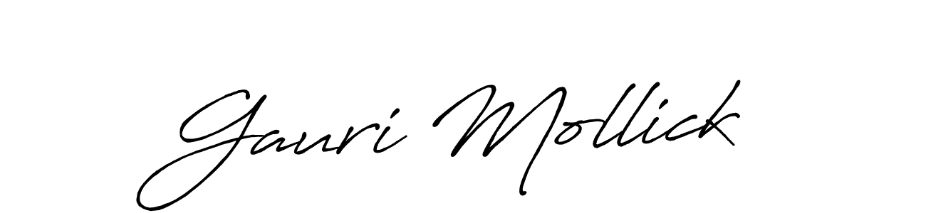 Create a beautiful signature design for name Gauri Mollick. With this signature (Antro_Vectra_Bolder) fonts, you can make a handwritten signature for free. Gauri Mollick signature style 7 images and pictures png