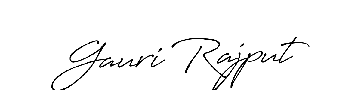 How to make Gauri Rajput signature? Antro_Vectra_Bolder is a professional autograph style. Create handwritten signature for Gauri Rajput name. Gauri Rajput signature style 7 images and pictures png