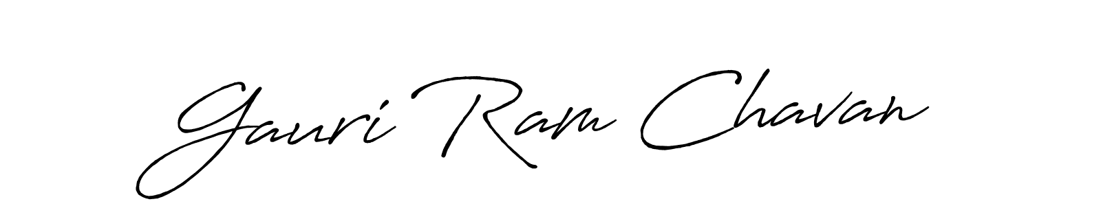 Antro_Vectra_Bolder is a professional signature style that is perfect for those who want to add a touch of class to their signature. It is also a great choice for those who want to make their signature more unique. Get Gauri Ram Chavan name to fancy signature for free. Gauri Ram Chavan signature style 7 images and pictures png