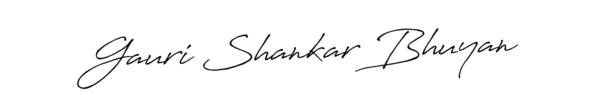 How to make Gauri Shankar Bhuyan name signature. Use Antro_Vectra_Bolder style for creating short signs online. This is the latest handwritten sign. Gauri Shankar Bhuyan signature style 7 images and pictures png