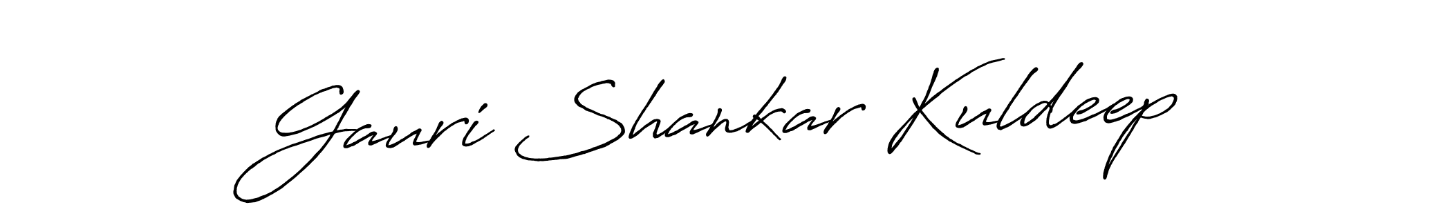 Design your own signature with our free online signature maker. With this signature software, you can create a handwritten (Antro_Vectra_Bolder) signature for name Gauri Shankar Kuldeep. Gauri Shankar Kuldeep signature style 7 images and pictures png