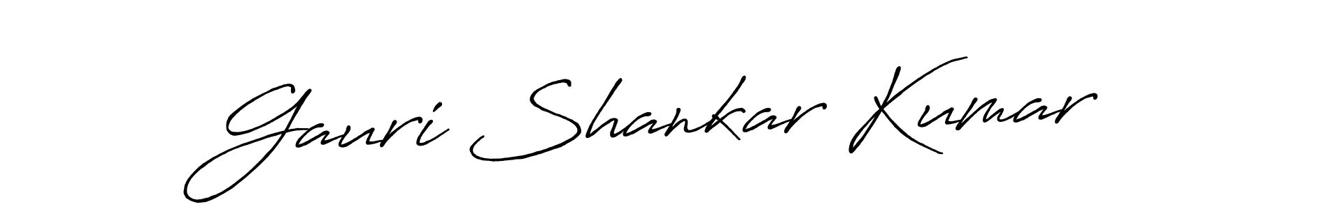Make a beautiful signature design for name Gauri Shankar Kumar. With this signature (Antro_Vectra_Bolder) style, you can create a handwritten signature for free. Gauri Shankar Kumar signature style 7 images and pictures png