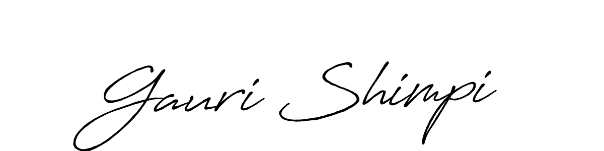 The best way (Antro_Vectra_Bolder) to make a short signature is to pick only two or three words in your name. The name Gauri Shimpi include a total of six letters. For converting this name. Gauri Shimpi signature style 7 images and pictures png