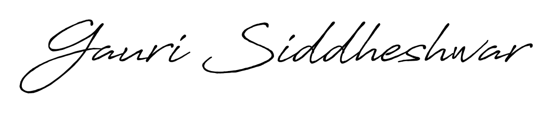 The Antro_Vectra_Bolder font gives name Gauri Siddheshwar a signature that looks effortless yet distinguished. Download high-res PNG instantly. Gauri Siddheshwar signature style 7 images and pictures png