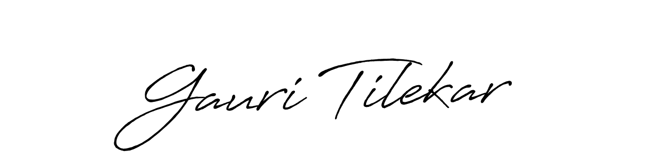 Gauri Tilekar stylish signature style. Best Handwritten Sign (Antro_Vectra_Bolder) for my name. Handwritten Signature Collection Ideas for my name Gauri Tilekar. Gauri Tilekar signature style 7 images and pictures png