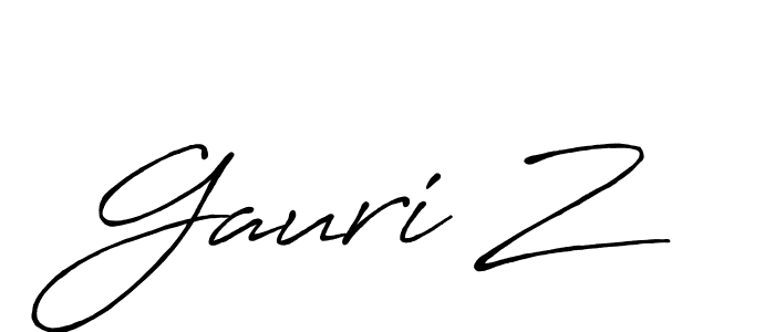 Once you've used our free online signature maker to create your best signature Antro_Vectra_Bolder style, it's time to enjoy all of the benefits that Gauri Z name signing documents. Gauri Z signature style 7 images and pictures png