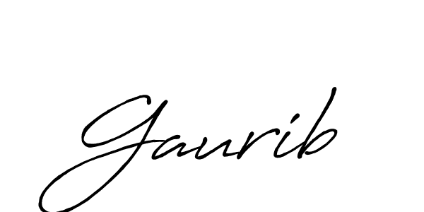 How to make Gaurib signature? Antro_Vectra_Bolder is a professional autograph style. Create handwritten signature for Gaurib name. Gaurib signature style 7 images and pictures png