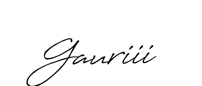 Also we have Gauriii name is the best signature style. Create professional handwritten signature collection using Antro_Vectra_Bolder autograph style. Gauriii signature style 7 images and pictures png