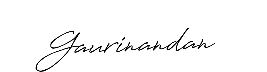 Create a beautiful signature design for name Gaurinandan. With this signature (Antro_Vectra_Bolder) fonts, you can make a handwritten signature for free. Gaurinandan signature style 7 images and pictures png