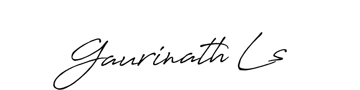 How to make Gaurinath Ls name signature. Use Antro_Vectra_Bolder style for creating short signs online. This is the latest handwritten sign. Gaurinath Ls signature style 7 images and pictures png