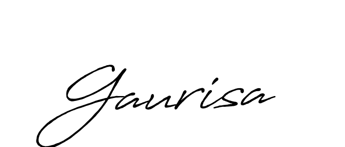 Use a signature maker to create a handwritten signature online. With this signature software, you can design (Antro_Vectra_Bolder) your own signature for name Gaurisa. Gaurisa signature style 7 images and pictures png