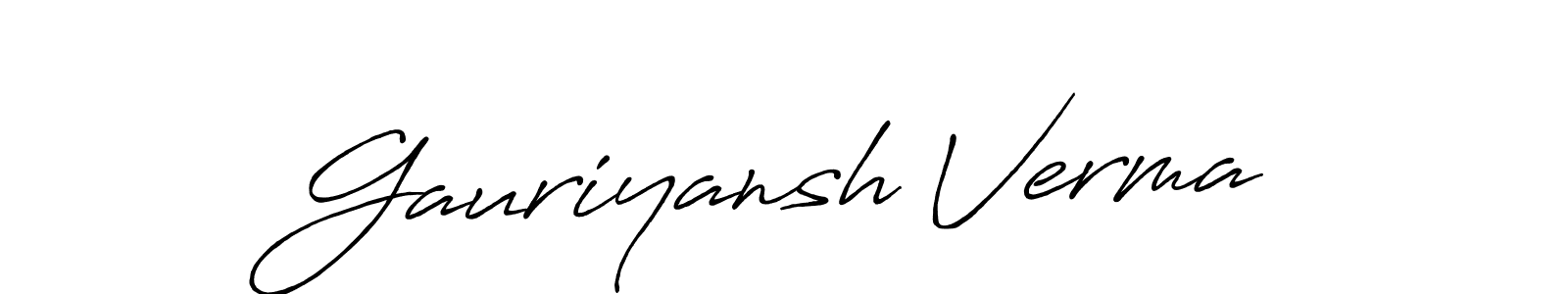 Once you've used our free online signature maker to create your best signature Antro_Vectra_Bolder style, it's time to enjoy all of the benefits that Gauriyansh Verma name signing documents. Gauriyansh Verma signature style 7 images and pictures png