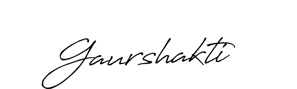 Create a beautiful signature design for name Gaurshakti. With this signature (Antro_Vectra_Bolder) fonts, you can make a handwritten signature for free. Gaurshakti signature style 7 images and pictures png