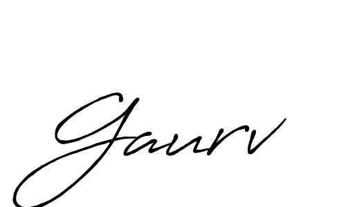 Gaurv stylish signature style. Best Handwritten Sign (Antro_Vectra_Bolder) for my name. Handwritten Signature Collection Ideas for my name Gaurv. Gaurv signature style 7 images and pictures png