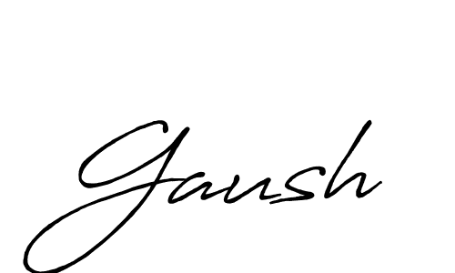 Design your own signature with our free online signature maker. With this signature software, you can create a handwritten (Antro_Vectra_Bolder) signature for name Gaush. Gaush signature style 7 images and pictures png