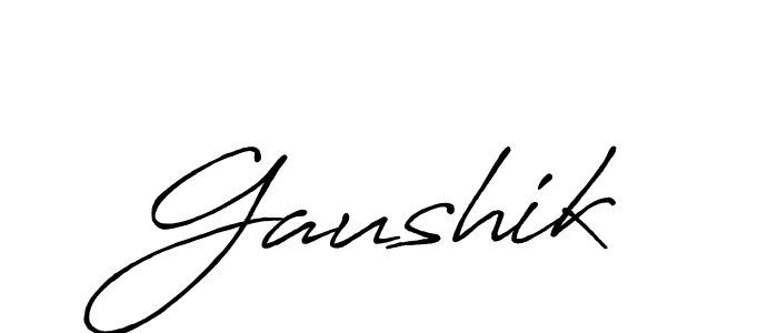 Create a beautiful signature design for name Gaushik. With this signature (Antro_Vectra_Bolder) fonts, you can make a handwritten signature for free. Gaushik signature style 7 images and pictures png