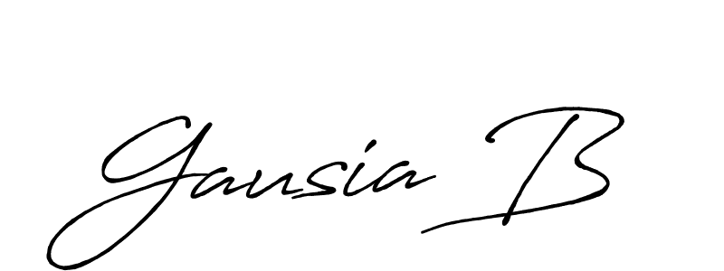 How to make Gausia B signature? Antro_Vectra_Bolder is a professional autograph style. Create handwritten signature for Gausia B name. Gausia B signature style 7 images and pictures png