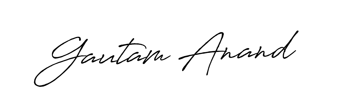 How to make Gautam Anand name signature. Use Antro_Vectra_Bolder style for creating short signs online. This is the latest handwritten sign. Gautam Anand signature style 7 images and pictures png