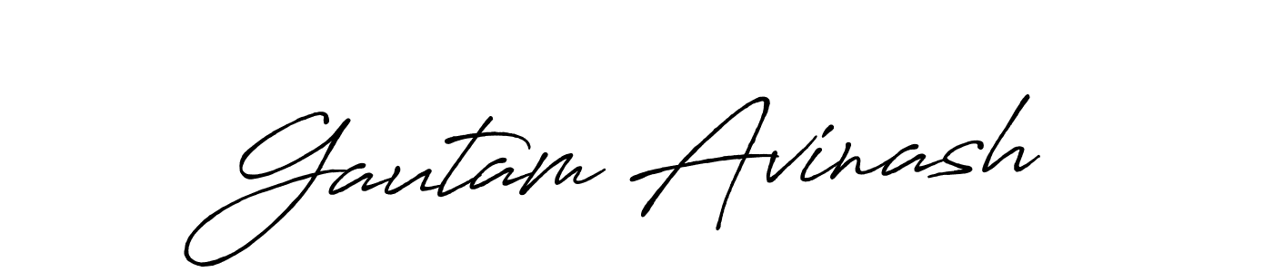 Design your own signature with our free online signature maker. With this signature software, you can create a handwritten (Antro_Vectra_Bolder) signature for name Gautam Avinash. Gautam Avinash signature style 7 images and pictures png