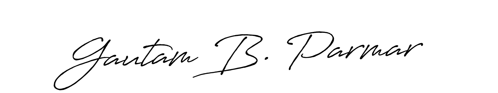 Also You can easily find your signature by using the search form. We will create Gautam B. Parmar name handwritten signature images for you free of cost using Antro_Vectra_Bolder sign style. Gautam B. Parmar signature style 7 images and pictures png